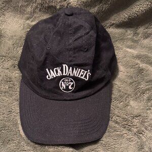 Jack Daniels Old No. 7 Embroidered Strap Back Cap Hat Black Drink Responsibly!!!